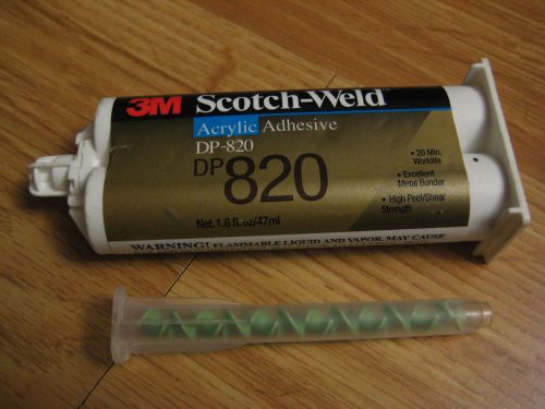 One new 3m scotch-weld epoxy adhesive dp-810  03/16 1.6 oz with 2 mixing nozzle for sale