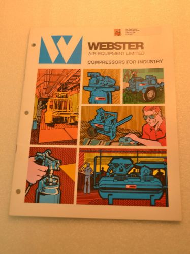 Spray the webster way air equip. ltd. compressors for industry catalog (jrw#054) for sale