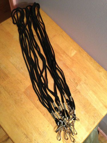Lanyards Lot 15 peices Black Silver 20&#034; 16&#034; 14&#034; 18&#034;
