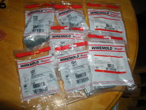 1 Lot of 6 Wiremold 1511 Steel 90 Degree Elbow Flat and 1 Wiremold 1528 utility