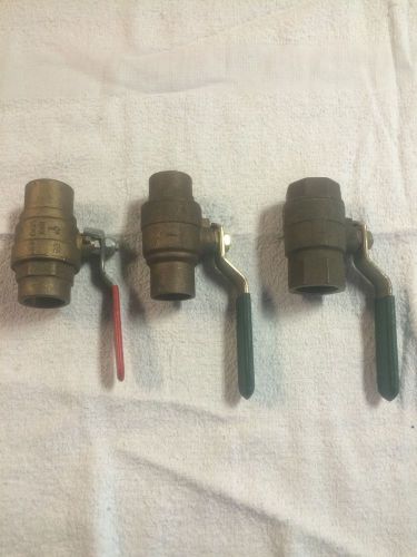Lot of 3 1&#034; ball valves for sale