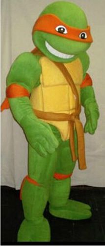 Teenage Mutant Ninja Turtle Mascot Cartoon Costume Fancy Dress Adult Size