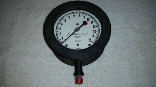 Usg solfrunt pressure us gauge 19002 air products &amp; chemicals 15 psi 1901t  6&#034; for sale