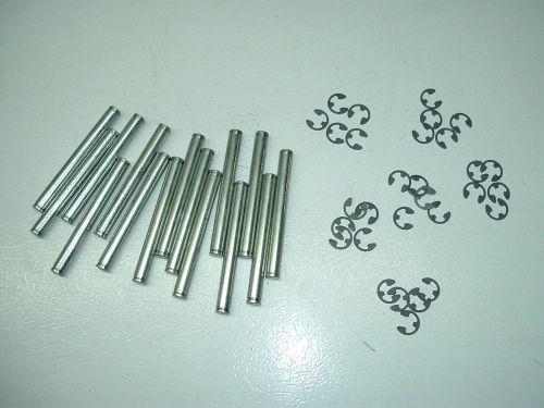 Dowell Pins Axles Hinge Clevis Pins w/ E-Clip Rings Keepers 3&amp;1/2 X 5/16