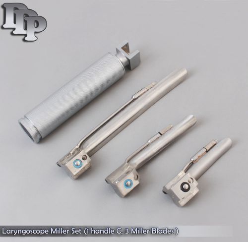Laryngoscope Miller Set (1 handle C, 3 Miller Blades )
