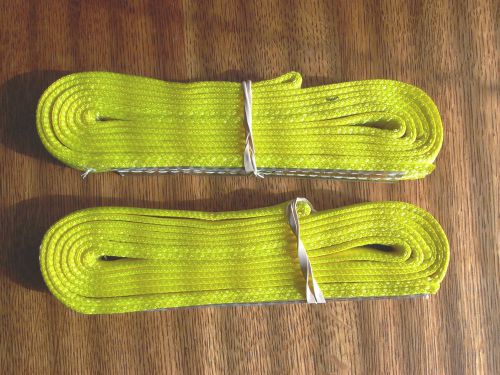 LIFTING SLINGS NEW   SET OF 2 TOUGH NYLON LIFTING / TOW ROPES