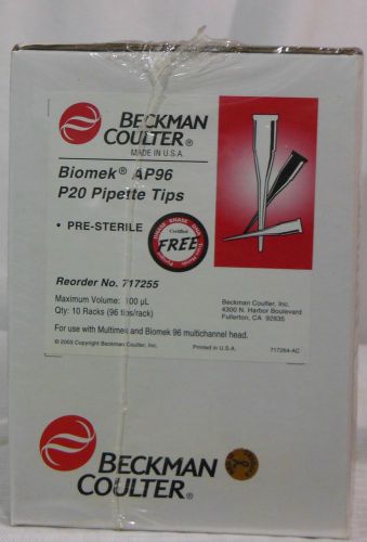 Beckman Coulter 717255 100ul Biomek AP96 P20 Tips Pre-sterile (case of 10 racks)