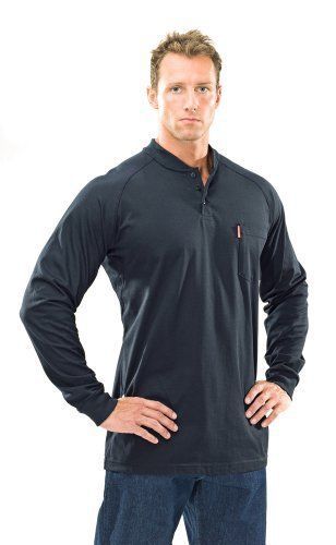 Benchmark mens flame resistant henley shirt  chest pocket  hrc 2  nfpa 2112  x-l for sale