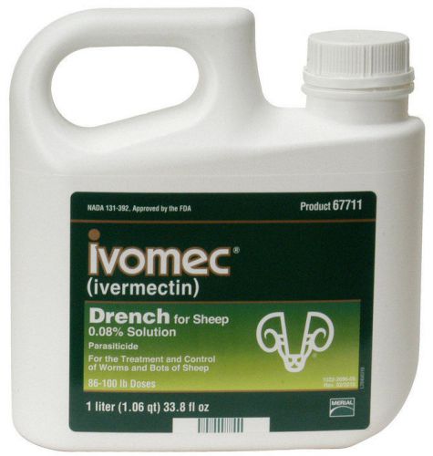 Ivomec® sheep drench  33.8 fl oz 1 liter ivermectin worms bots lambs exp. 12/15 for sale