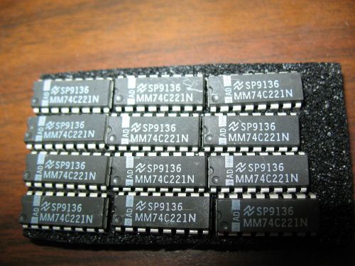Lot of 12 MM74C221N DIP-16 Circuits
