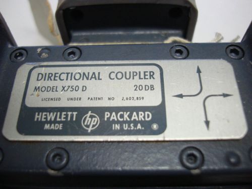 AGILENT / HP X750D DIRECTIONAL COUPLER 20DB TWO IN ONE LOT