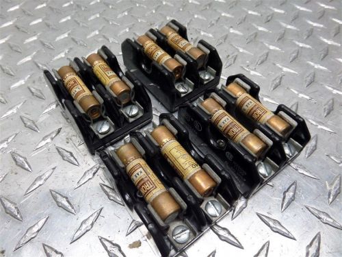 LOT OF 4 CLASS H FUSE HOLDER 581-G w/ FUSES