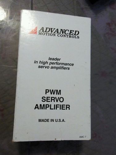 Advanced Motion Controls Brush Type PWM SERVO AMPLIFIER