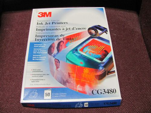 3M Transparency Film for Ink Jet Printers 28 Sheets 8.5&#034; x 11&#034;