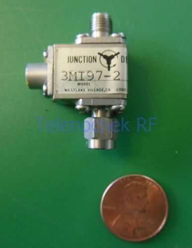 RF microwave single junction isolator 12.1 GHz CF, 8.1 GHz BW, 10 Watt CW, data
