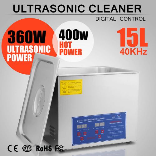 15L 15 L ULTRASONIC CLEANER CLEANING BASKET JEWELRY CLEANING PERSONAL USE GREAT