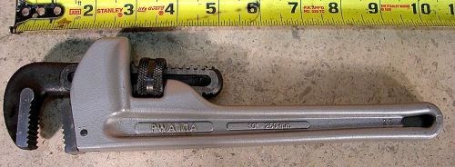 SNAP-ON TOOLS MODEL No. PWA10A, 10&#034;, STRAIGHT JAW, ALUMINUM HANDLE PIPE WRENCH