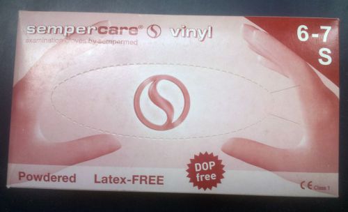 SEMPERCARE 100 x Disposable Powdered Vinyl Examination Gloves Latex-Free SMALL
