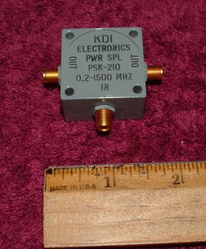 KDI Electronics Model PSK-210 RF Microwave 2-Way Power Divider 0.2 to 1500 Mhz