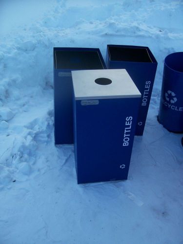 Kaleidoscope collection recycling receptacle, 24gal, blue bottles for sale