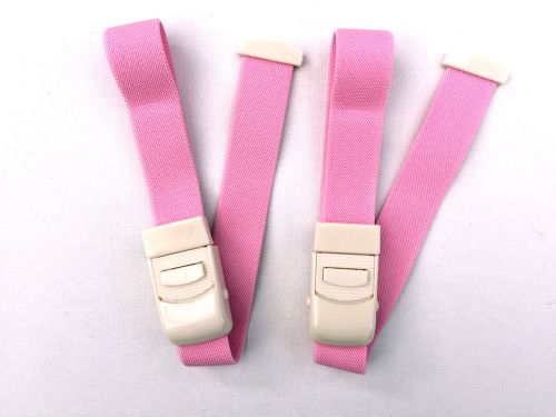 PACK of 2 PINK HIGH QUALITY MEDICAL TOURNIQUETS  QUICK&amp;SLOW RELEASE