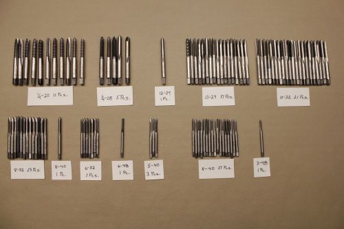 Machinist tool taps large lot of 98 - 1/4 thru 3-48 and all sizes in between for sale