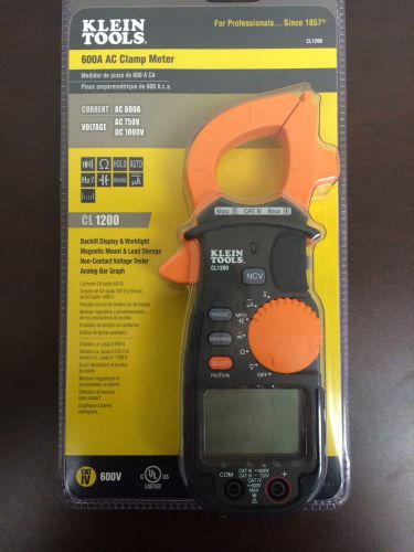 Klein Tools CL1200 600A AC Clamp Meter - NEW w/ Case *Free Shipping*