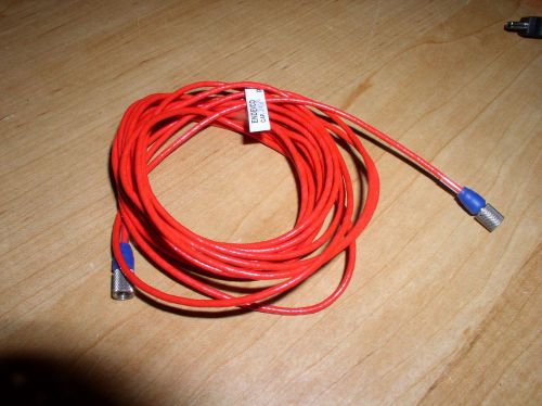 Endevco Coaxial Cable, red about 10 feet long, 10-32 plug to 10-32 plug