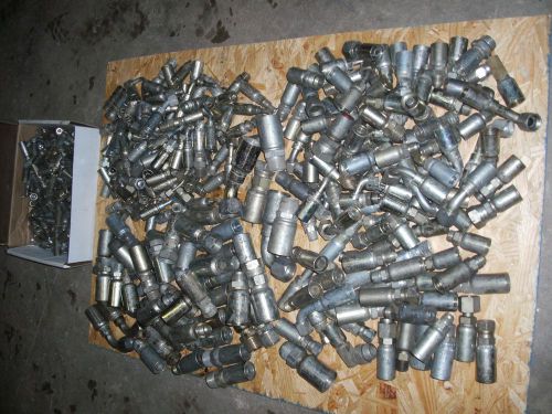 Large lot weatherhead/eaton &#034;u&#034; two wire hydraulic crimp on fittings for sale