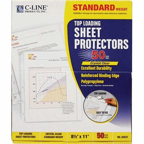 Polypropylene c-line top loading sheet protectors - cli62013 62013 for sale