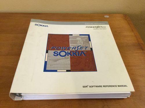 SOKKIA SDR33 DATA COLLECTOR POWER SET SERIES REFERENCE MANUAL SURVEYOR