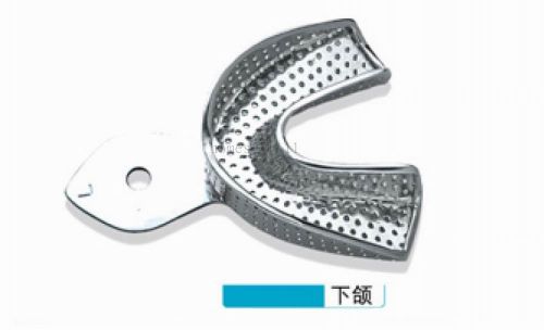 10pcs kangqiao dental stainless steel impression tray 1# lower perforated for sale