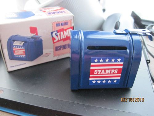 Metal Stamp Holder Postage Dispenser Small Mailbox Letter Gift Office Storage