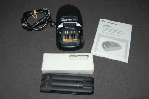 Motorola impres adaptive charger single rapid rate with 7.5 nickle cad radio bat for sale