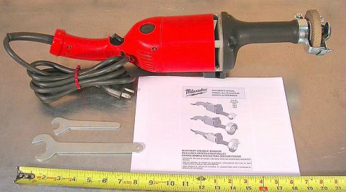 MILWAUKEE MODEL No. 5211, 3&#034; STRAIGHT GRINDER WITH GUARD &amp; WRENCHES