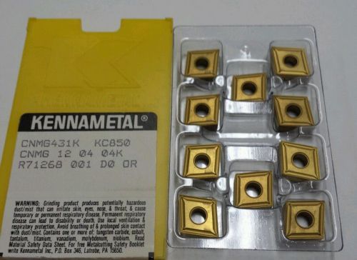 NEW Kennametal CNMG 431K K850 Carbide Inserts (1 package of 10 inserts)