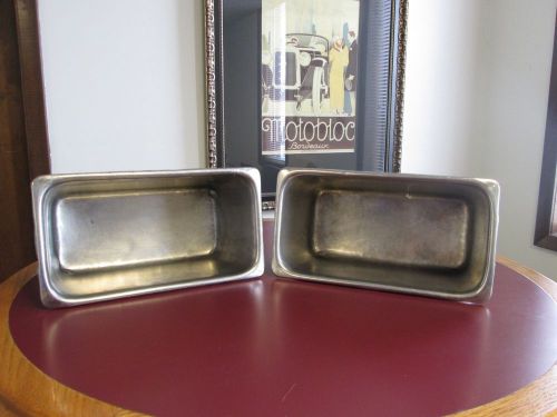 LOT OF (2) STAINLESS STEEL STEAM TABLE PANS - 1/3 - DEEP - NO RESERVE - NICE