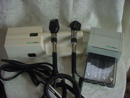 Welch allyn 767 transformer otoscope ophthalmoscope w/ specula dispenser for sale