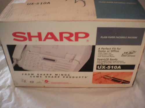 Sharp Plain Paper Fax Machine UX510A New in Open Box!!! Complete with Film!