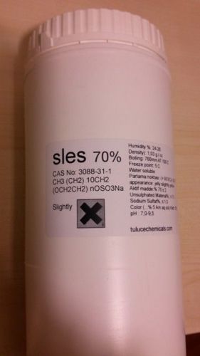 Sodium laureth sulfate SLES Natriumlaurylethersulfat 70% 4 lbs