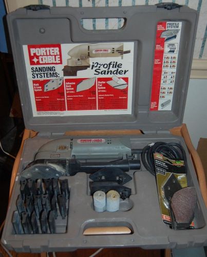 Heavy Duty Porter Cable Profile Sander 444 With Case and Accessories Gently Used