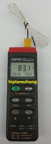 Single Input Channel K Type Thermometer 16K Records Data Logger RS232 Center 305