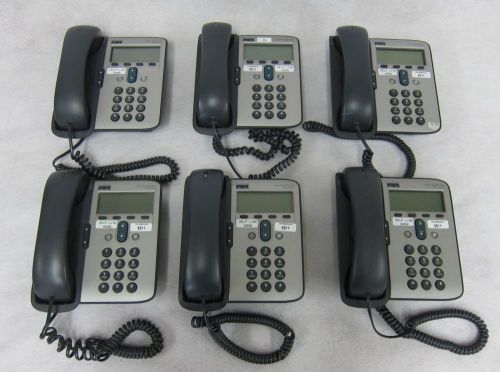 LOT[6]:  Cisco CP-7912G 7912 IP VoIP Business Phone w/ Handset (No Stand)  #352