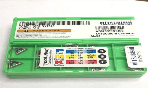 NEW in box MITSUBISHI  TCMT110202 NX2525 TCMT21.50.5  Carbide Inserts 10PCS/Box