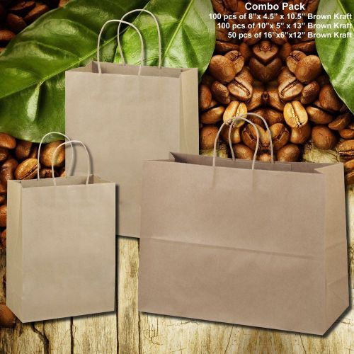 Brown Paper Bag Gift Bag Retail Bag Merchandise Bag Kraft Bag Shopping Bag