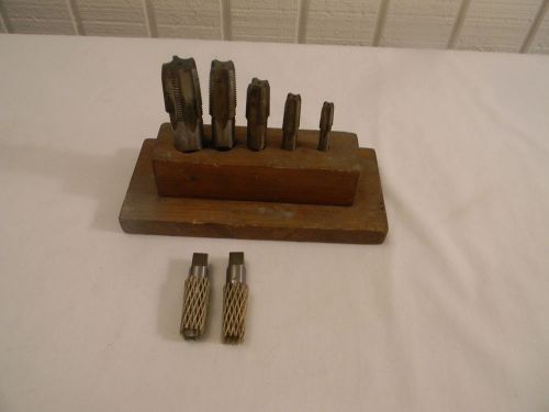 Vintage 7 pipe taps wood &amp; spencer made in usa / new &amp; used / 1/8&#034; - 3/4&#034; for sale