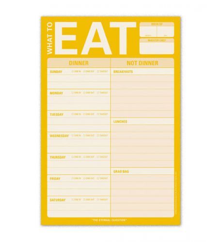 Magnetic What to Eat Meal Organizing Notepad