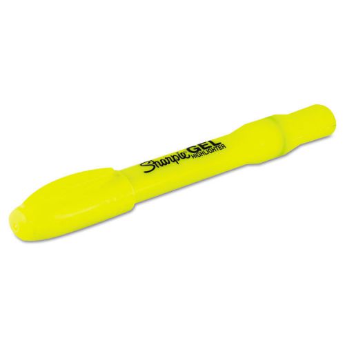 Gel highlighter, bullet tip, fluorescent yellow for sale