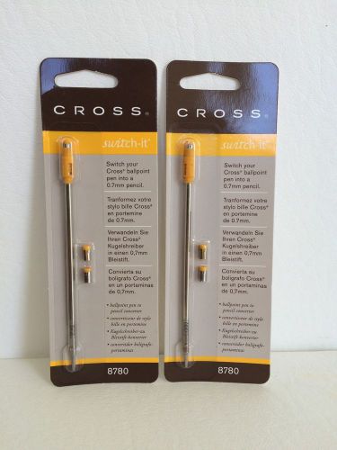 2 CROSS Switch-it Ballpoint Pen to Pencil Converter Item #8780 - New