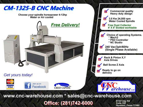 Cnc warehouse cnc router/engraver/3d carver model cm-1325-b for sale